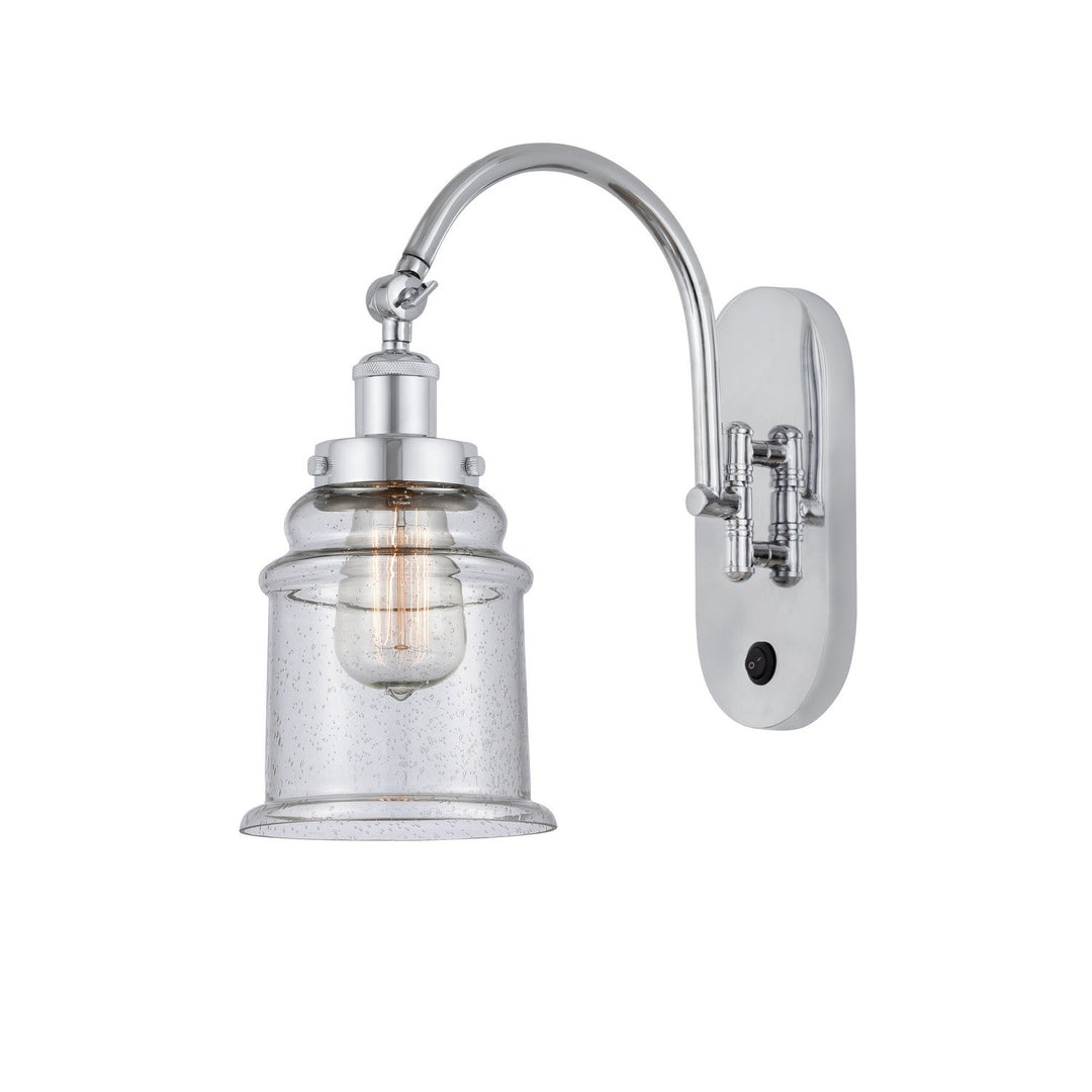 Innovations Franklin Restoration 918-1W-PC-G184-LED Wall Sconce Light - Polished Chrome