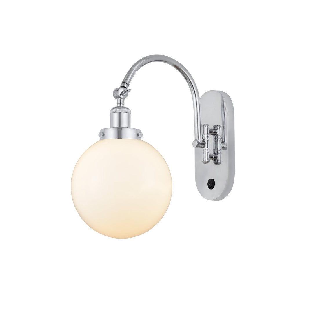 Innovations Franklin Restoration 918-1W-PC-G201-8 Wall Sconce Light - Polished Chrome