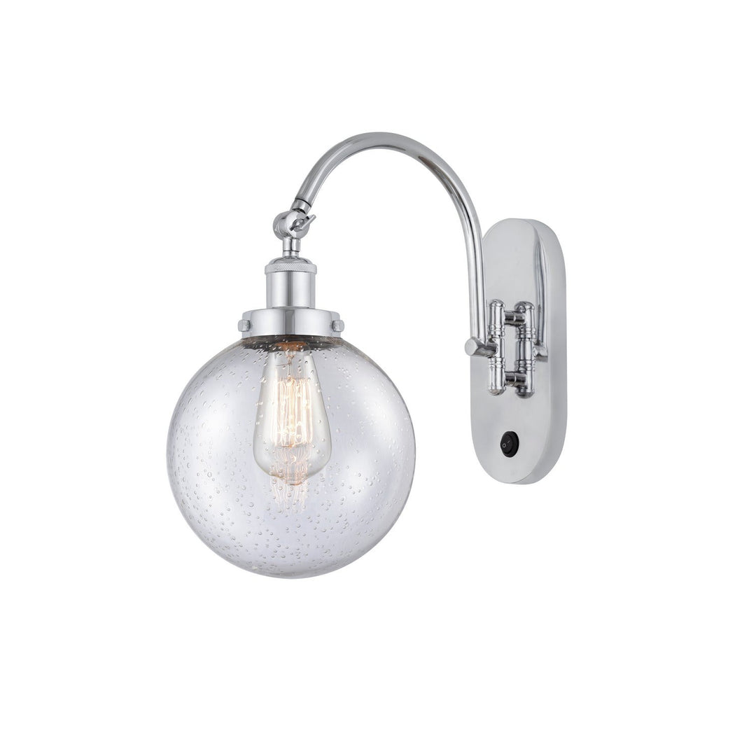 Innovations Franklin Restoration 918-1W-PC-G204-8 Wall Sconce Light - Polished Chrome
