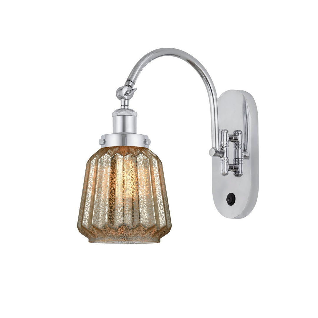 Innovations Franklin Restoration 918-1W-PC-G146 Wall Sconce Light - Polished Chrome
