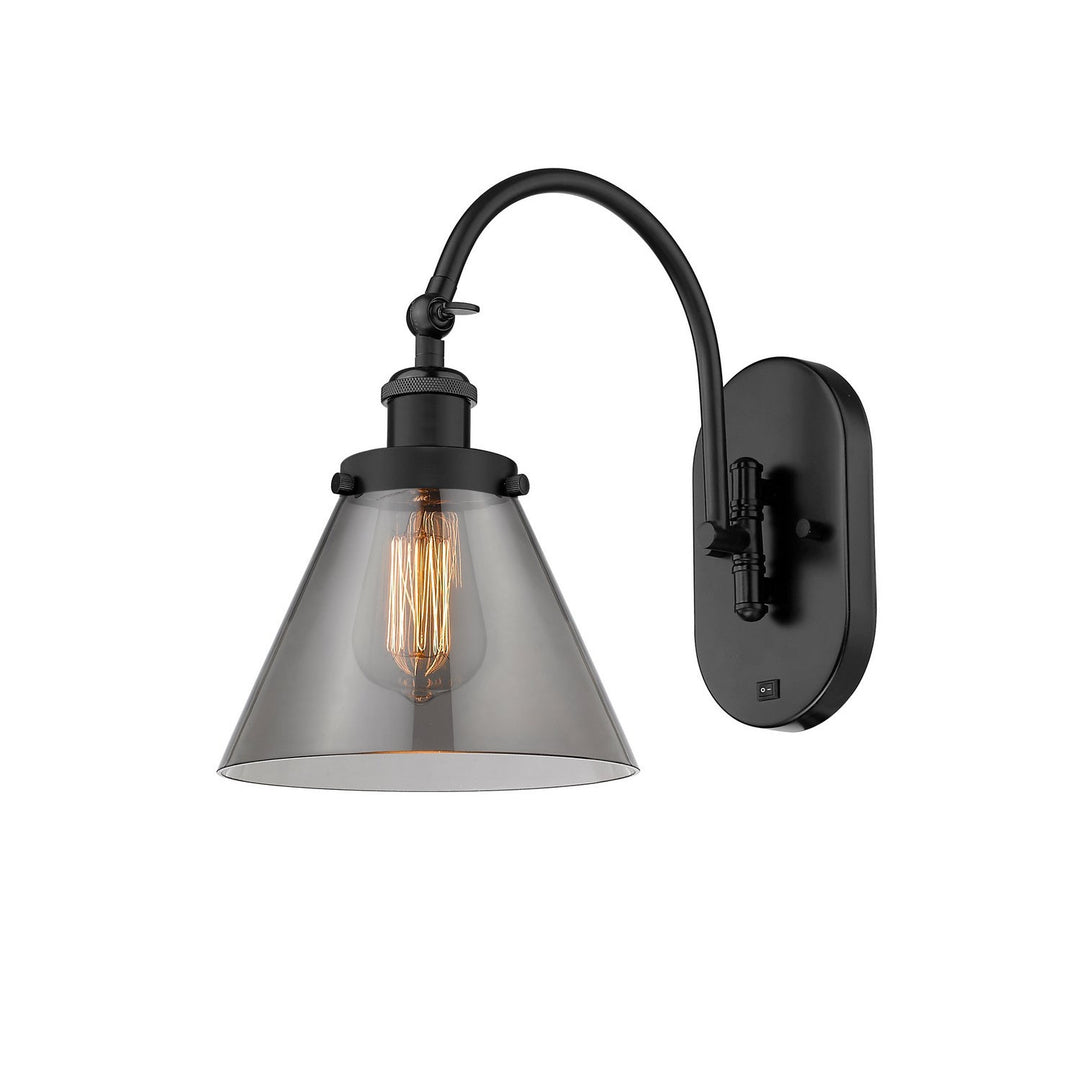 Innovations Franklin Restoration 918-1W-BK-G43-LED Wall Sconce Light - Matte Black