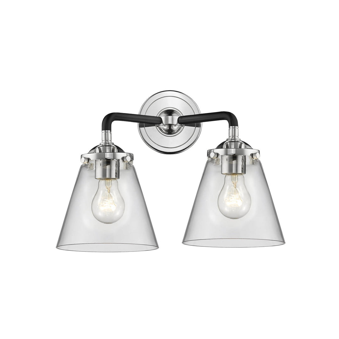 Innovations Nouveau 284-2W-BPN-G62 Bath Vanity Light 15 in. wide - Black Polished Nickel