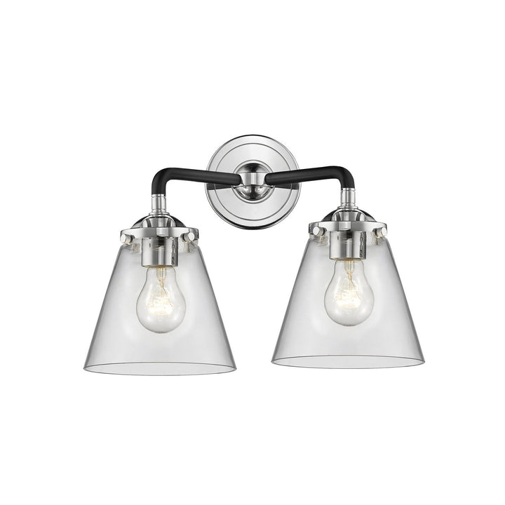 Innovations Nouveau 284-2W-BPN-G62 Bath Vanity Light 15 in. wide - Black Polished Nickel
