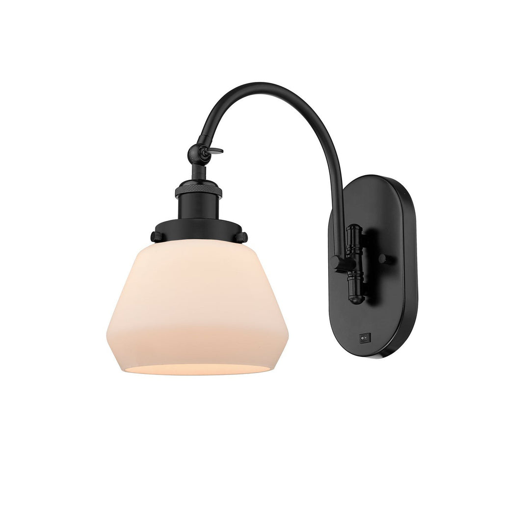 Innovations Franklin Restoration 918-1W-BK-G171-LED Wall Sconce Light - Matte Black