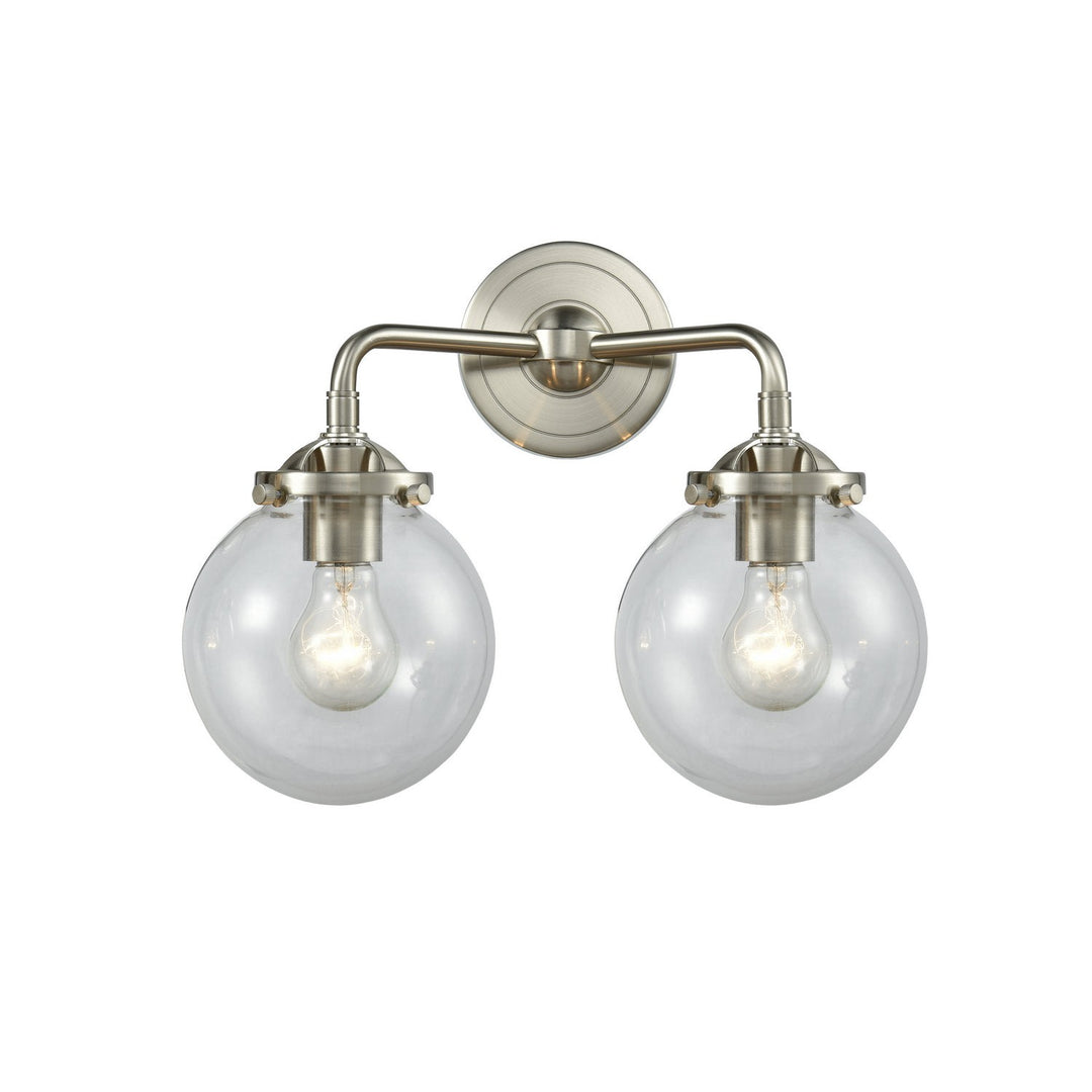 Innovations Nouveau 284-2W-SN-G202-6 Bath Vanity Light 14 in. wide - Brushed Satin Nickel