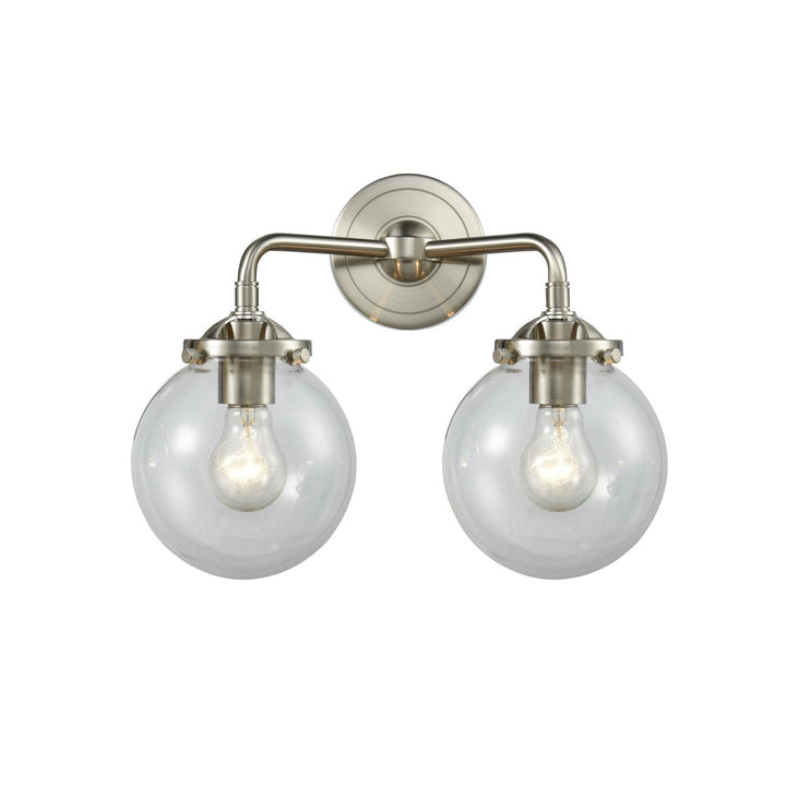 Innovations Nouveau 284-2W-SN-G202-6 Bath Vanity Light 14 in. wide - Brushed Satin Nickel