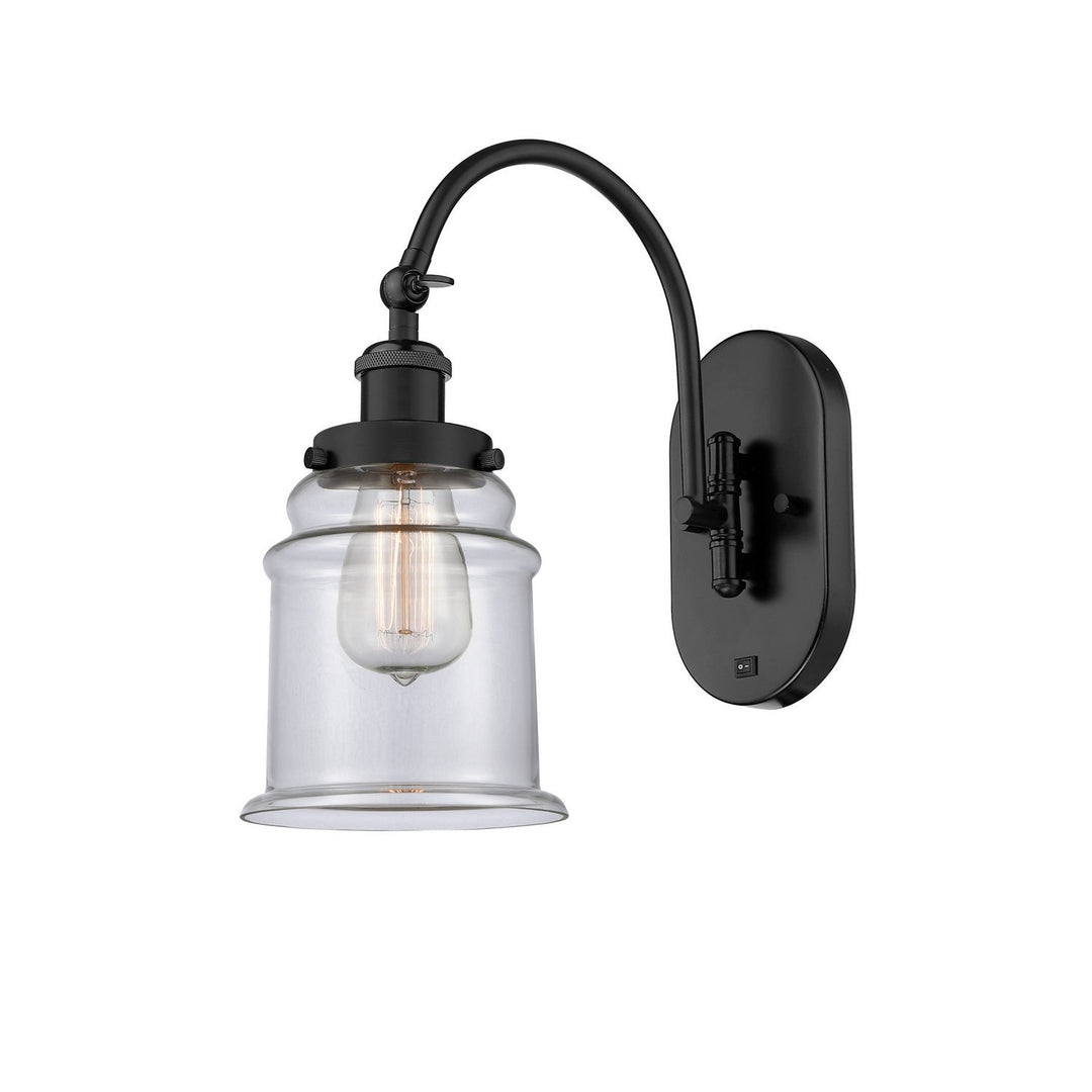 Innovations Franklin Restoration 918-1W-BK-G182-LED Wall Sconce Light - Matte Black