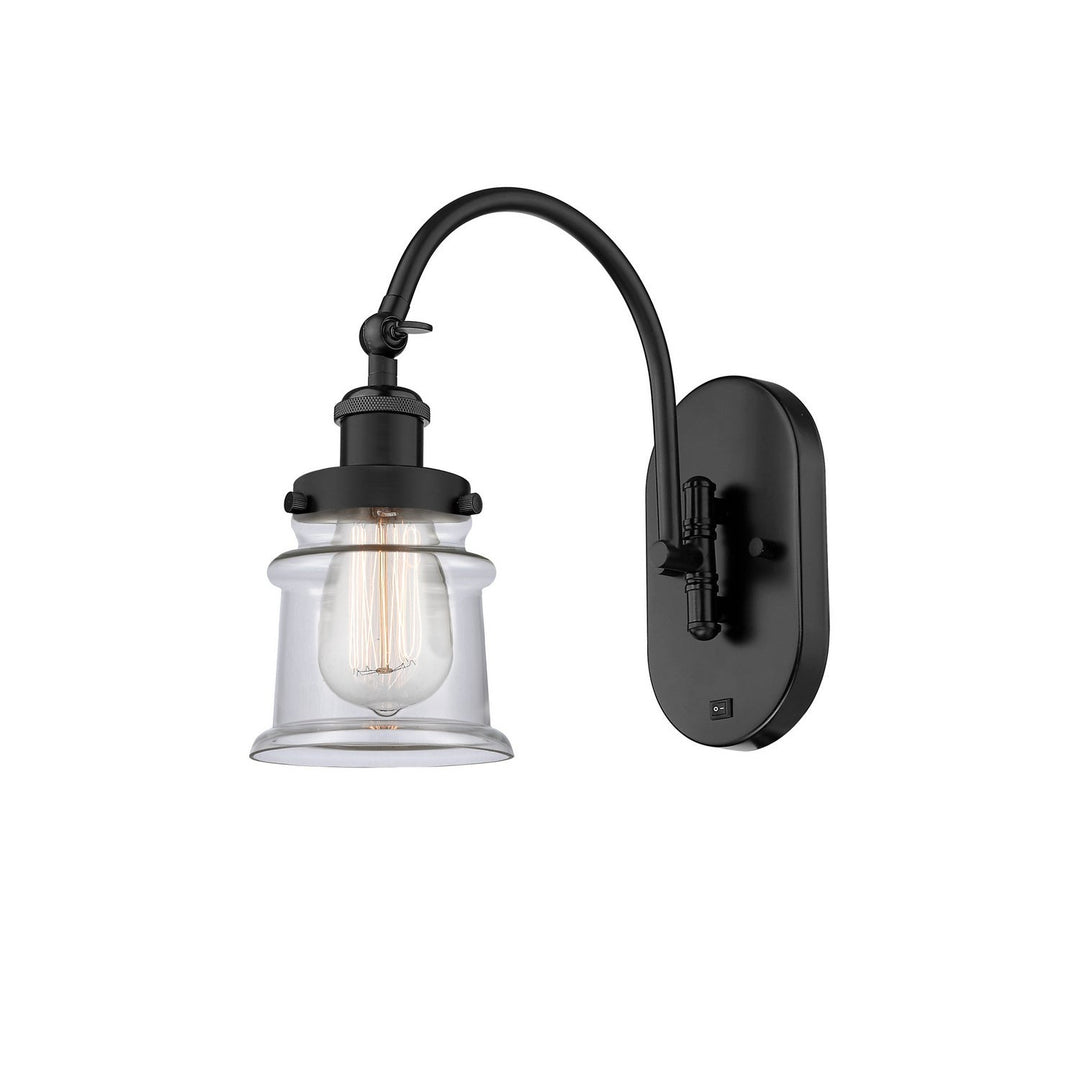 Innovations Franklin Restoration 918-1W-BK-G182S Wall Sconce Light - Matte Black
