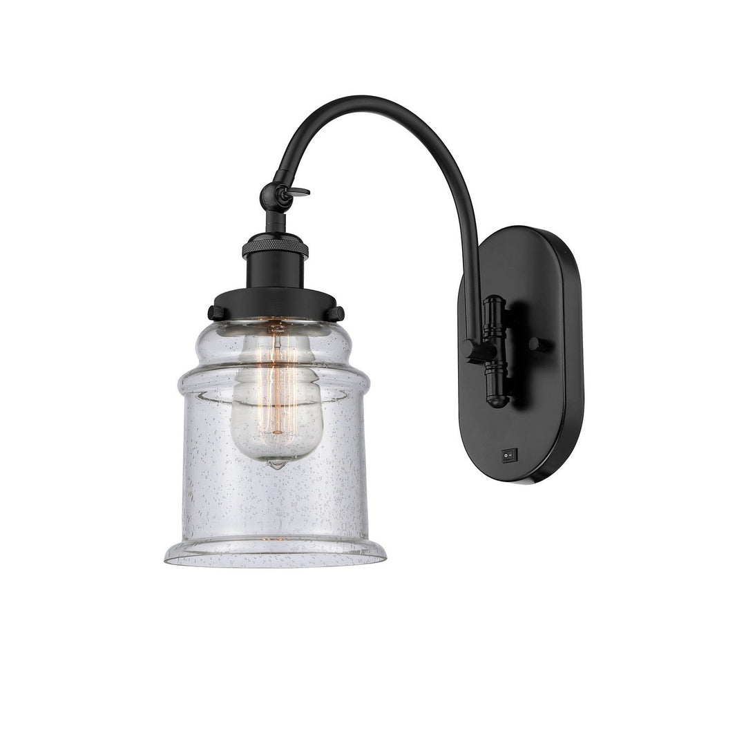 Innovations Franklin Restoration 918-1W-BK-G184-LED Wall Sconce Light - Matte Black