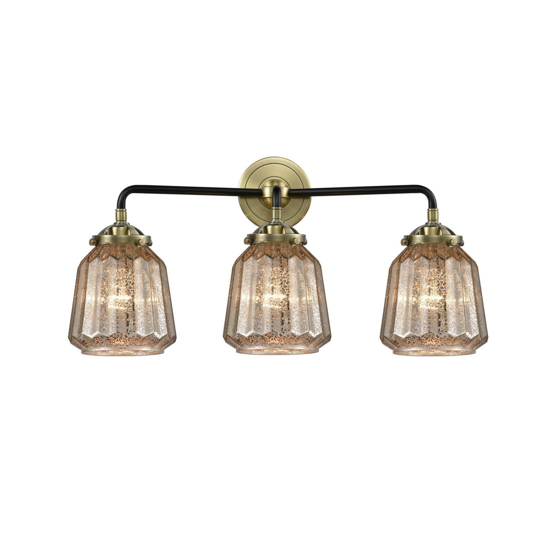Innovations Nouveau 284-3W-BAB-G146-LED Bath Vanity Light 24 in. wide - Black Antique Brass