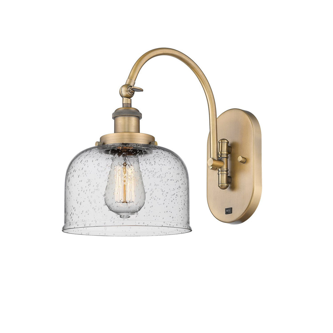Innovations Franklin Restoration 918-1W-BB-G74 Wall Sconce Light - Brushed Brass