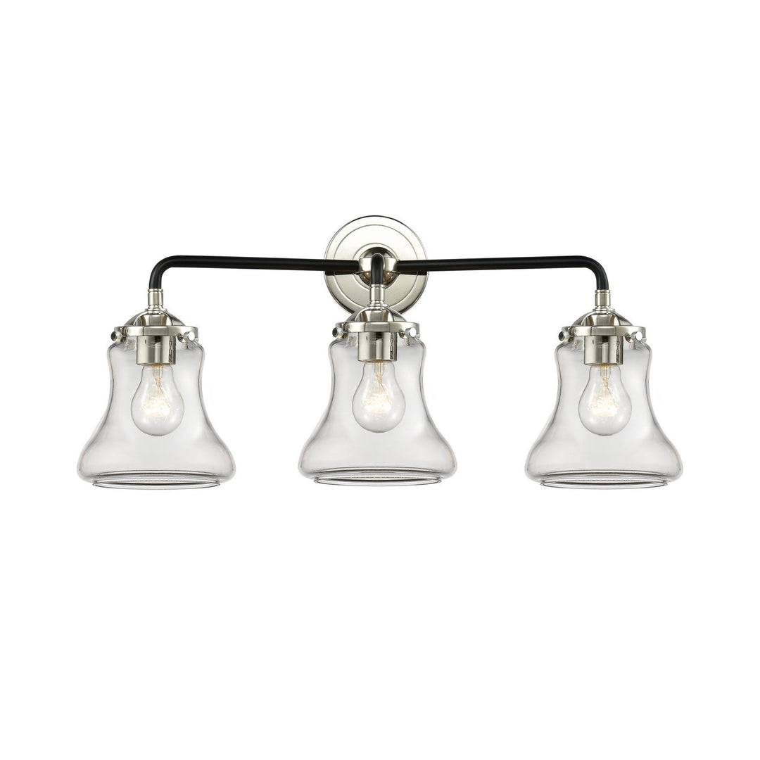 Innovations Nouveau 284-3W-BPN-G192 Bath Vanity Light 24 in. wide - Black Polished Nickel