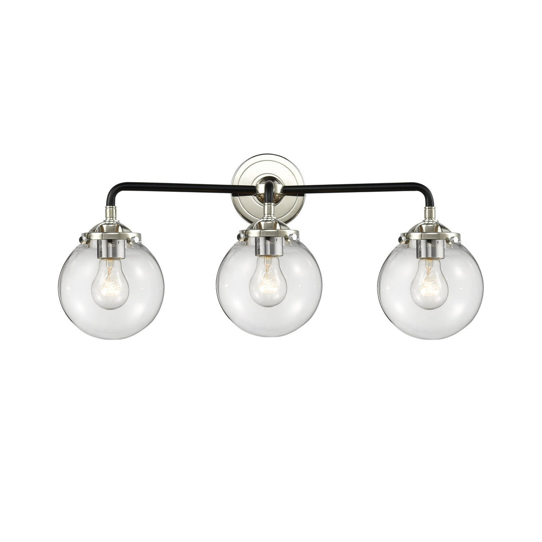Innovations Nouveau 284-3W-BPN-G202-6-LED Bath Vanity Light 24 in. wide - Black Polished Nickel