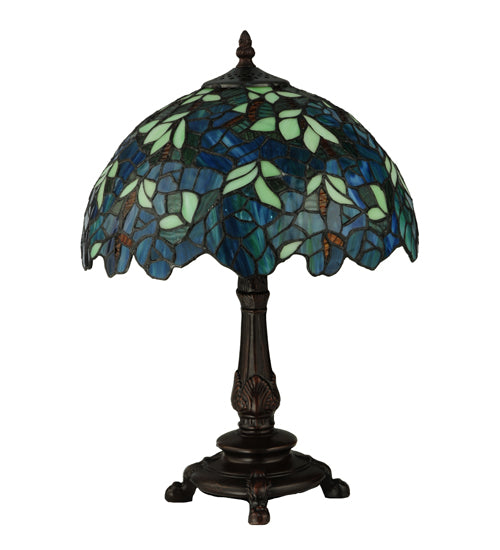 Meyda Tiffany Lighting 124813 Nightfall Wisteria One Light Accent Lamp Lamp Bronze / Dark