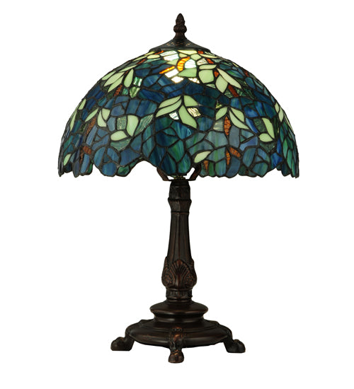 Meyda Tiffany Lighting 124813 Nightfall Wisteria One Light Accent Lamp Lamp Bronze / Dark