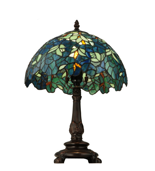 Meyda Tiffany Lighting 124813 Nightfall Wisteria One Light Accent Lamp Lamp Bronze / Dark