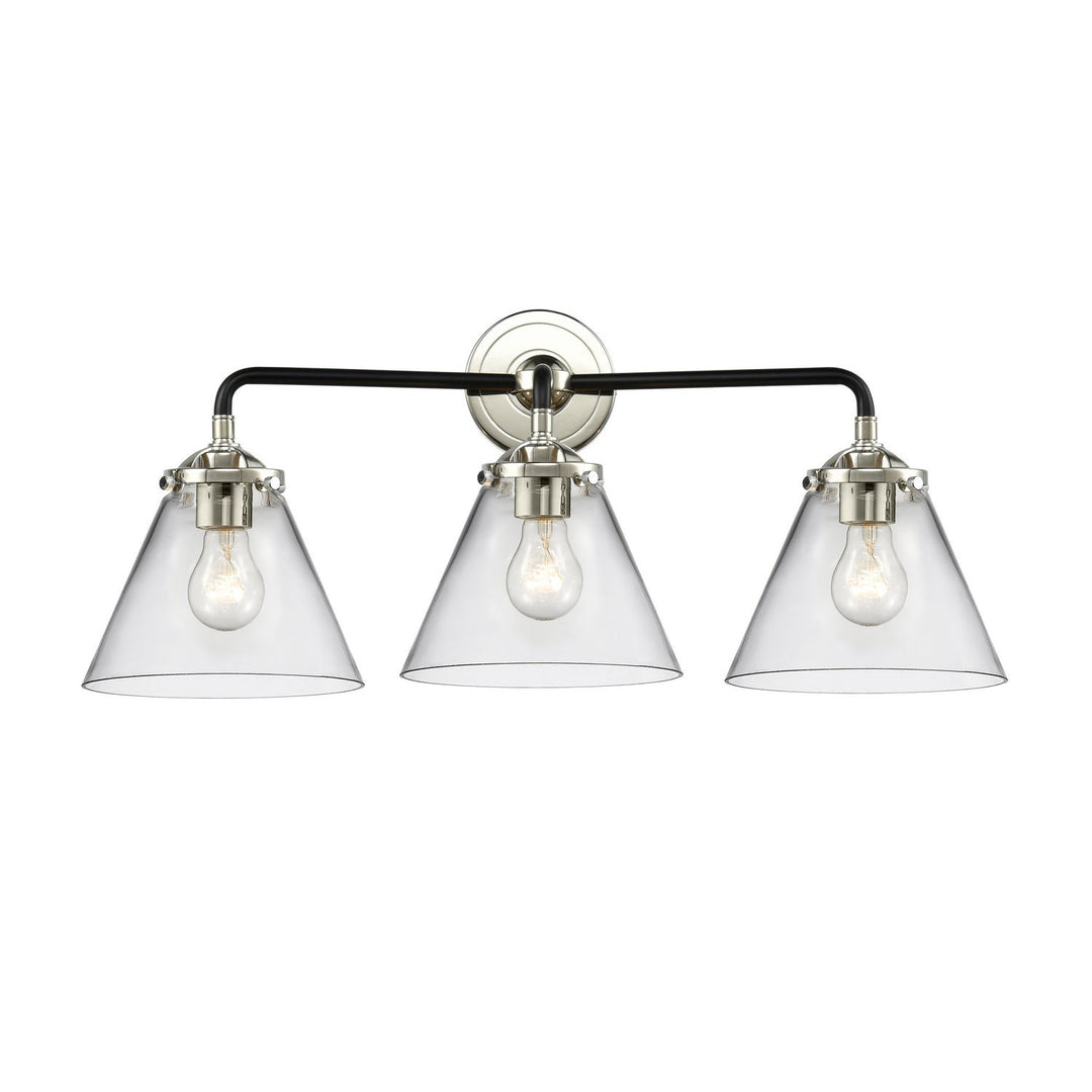 Innovations Nouveau 284-3W-BPN-G42 Bath Vanity Light 26 in. wide - Black Polished Nickel