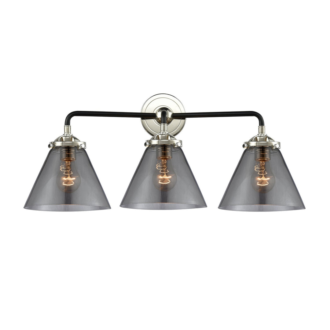 Innovations Nouveau 284-3W-BPN-G43-LED Bath Vanity Light 26 in. wide - Black Polished Nickel