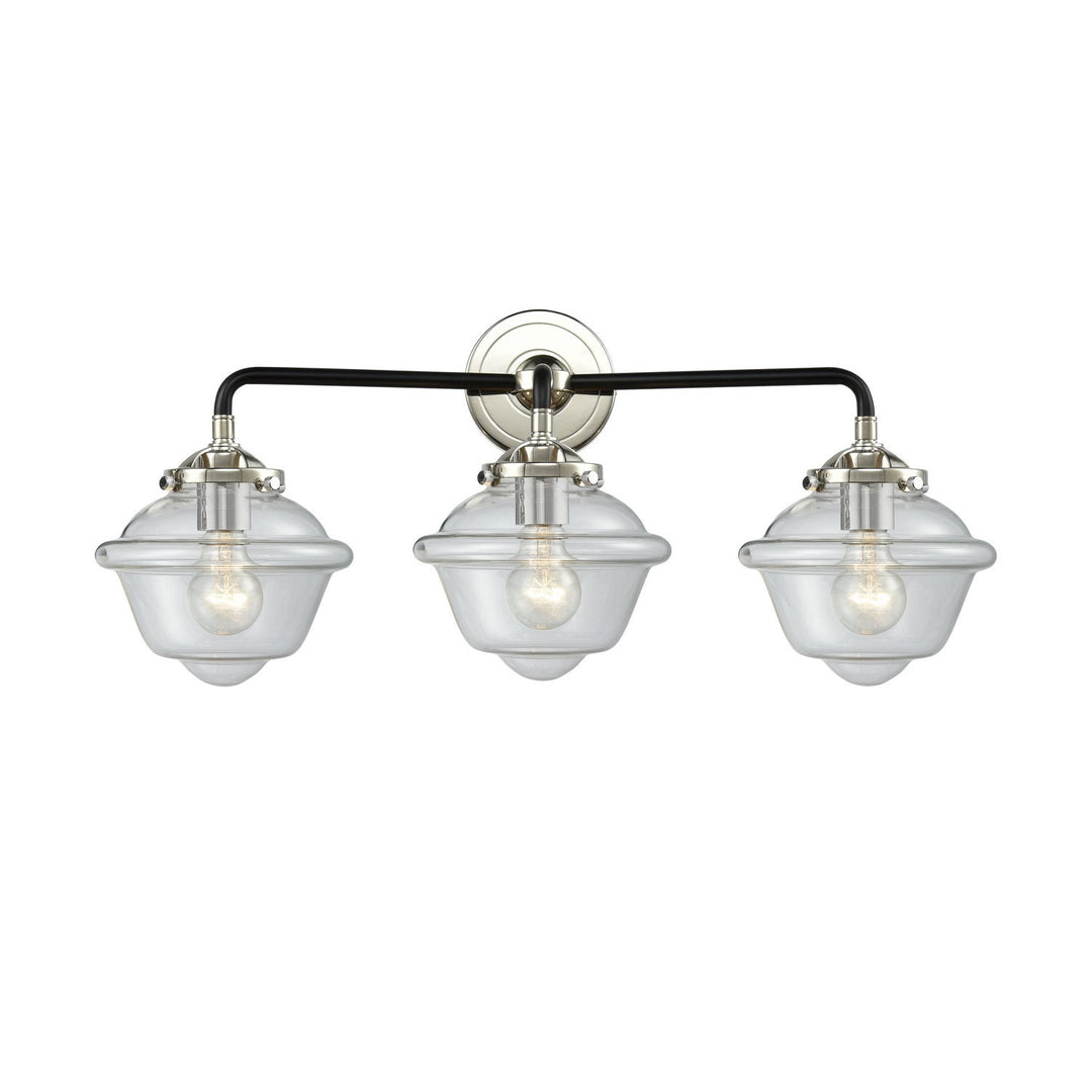 Innovations Nouveau 284-3W-BPN-G532 Bath Vanity Light 26 in. wide - Black Polished Nickel