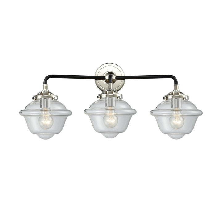 Innovations Nouveau 284-3W-BPN-G532 Bath Vanity Light 26 in. wide - Black Polished Nickel