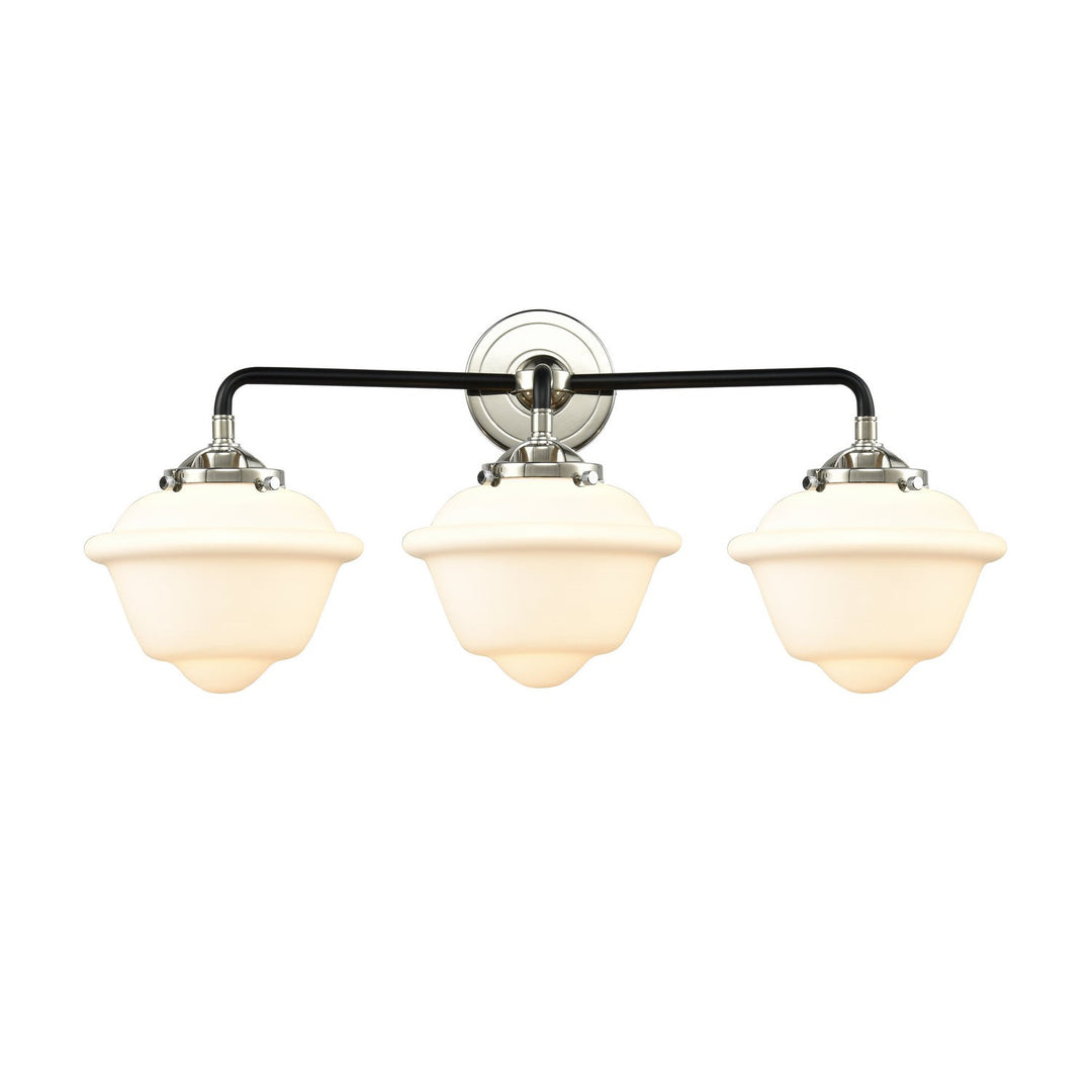 Innovations Nouveau 284-3W-BPN-G531 Bath Vanity Light 26 in. wide - Black Polished Nickel
