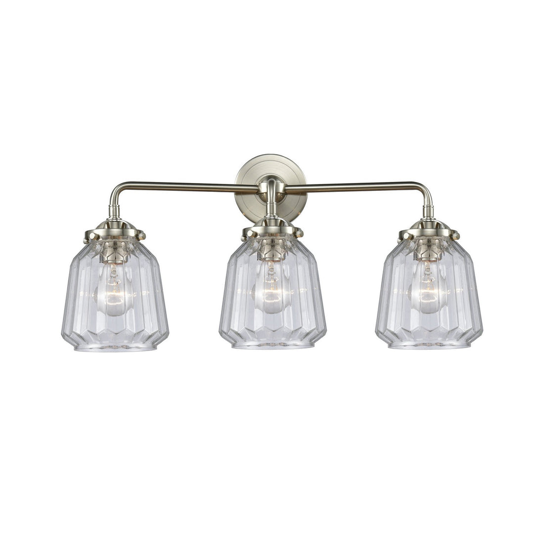 Innovations Nouveau 284-3W-SN-G142 Bath Vanity Light 24 in. wide - Brushed Satin Nickel