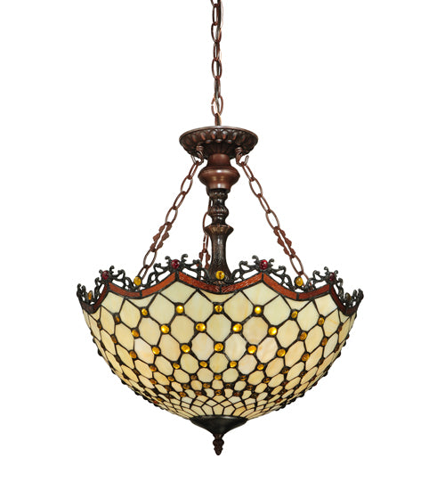 Meyda Tiffany Jeweled Katherine 124835 Pendant Light - Timeless Bronze