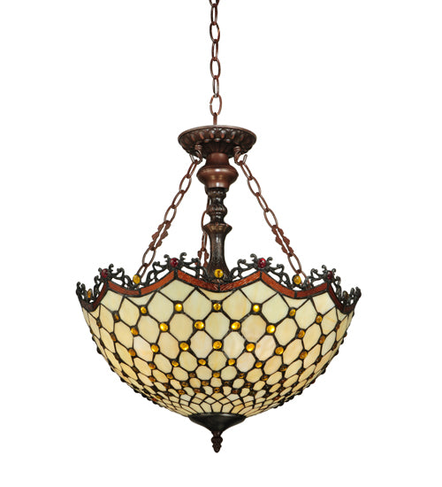 Meyda Tiffany Jeweled Katherine 124835 Pendant Light - Timeless Bronze