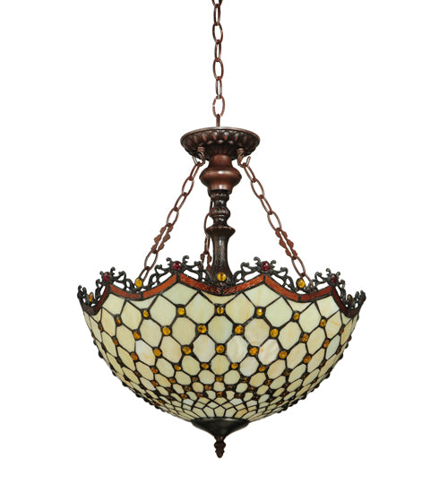 Meyda Tiffany Jeweled Katherine 124835 Pendant Light - Timeless Bronze