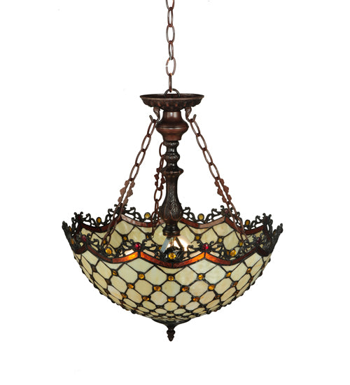 Meyda Tiffany Jeweled Katherine 124835 Pendant Light - Timeless Bronze