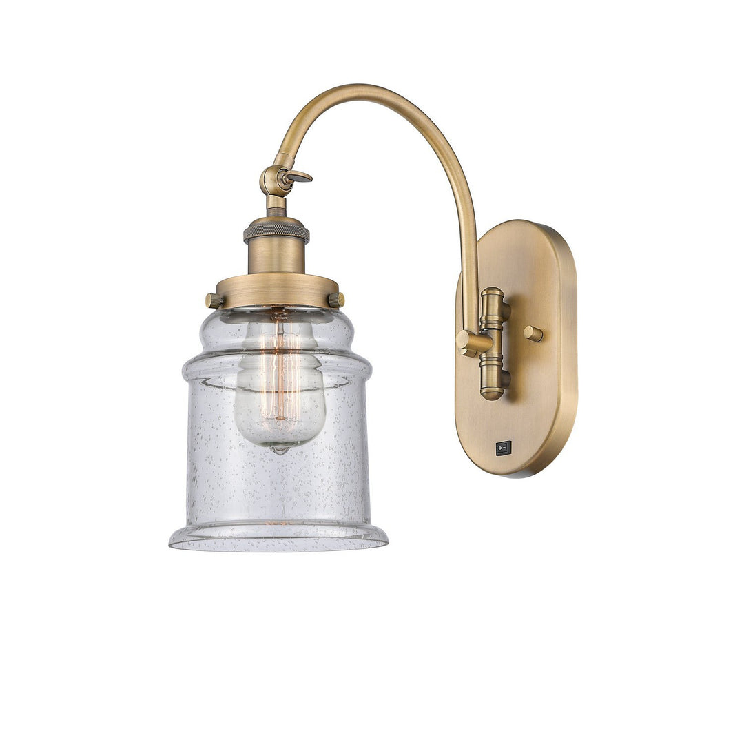 Innovations Franklin Restoration 918-1W-BB-G184-LED Wall Sconce Light - Brushed Brass