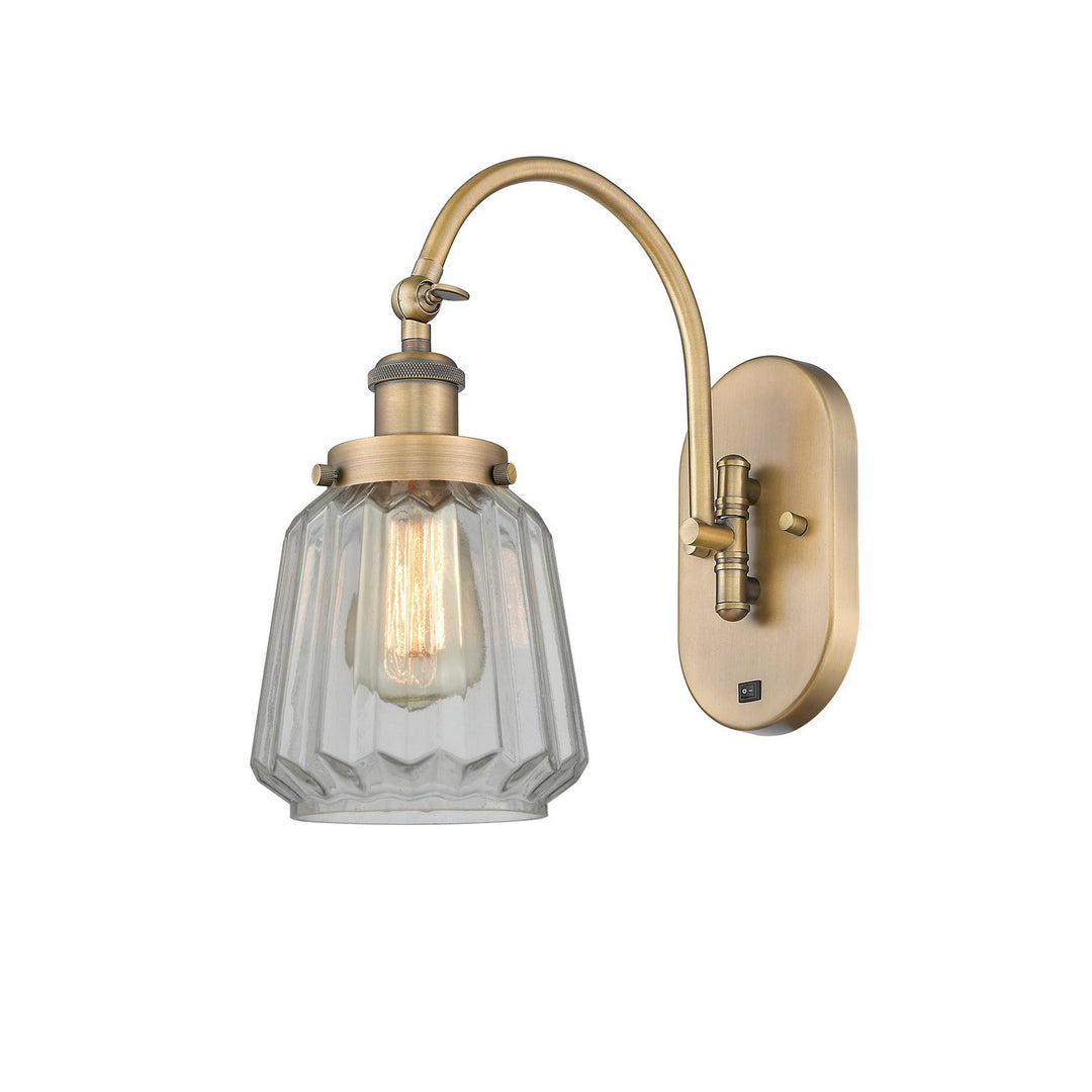 Innovations Franklin Restoration 918-1W-BB-G142-LED Wall Sconce Light - Brushed Brass