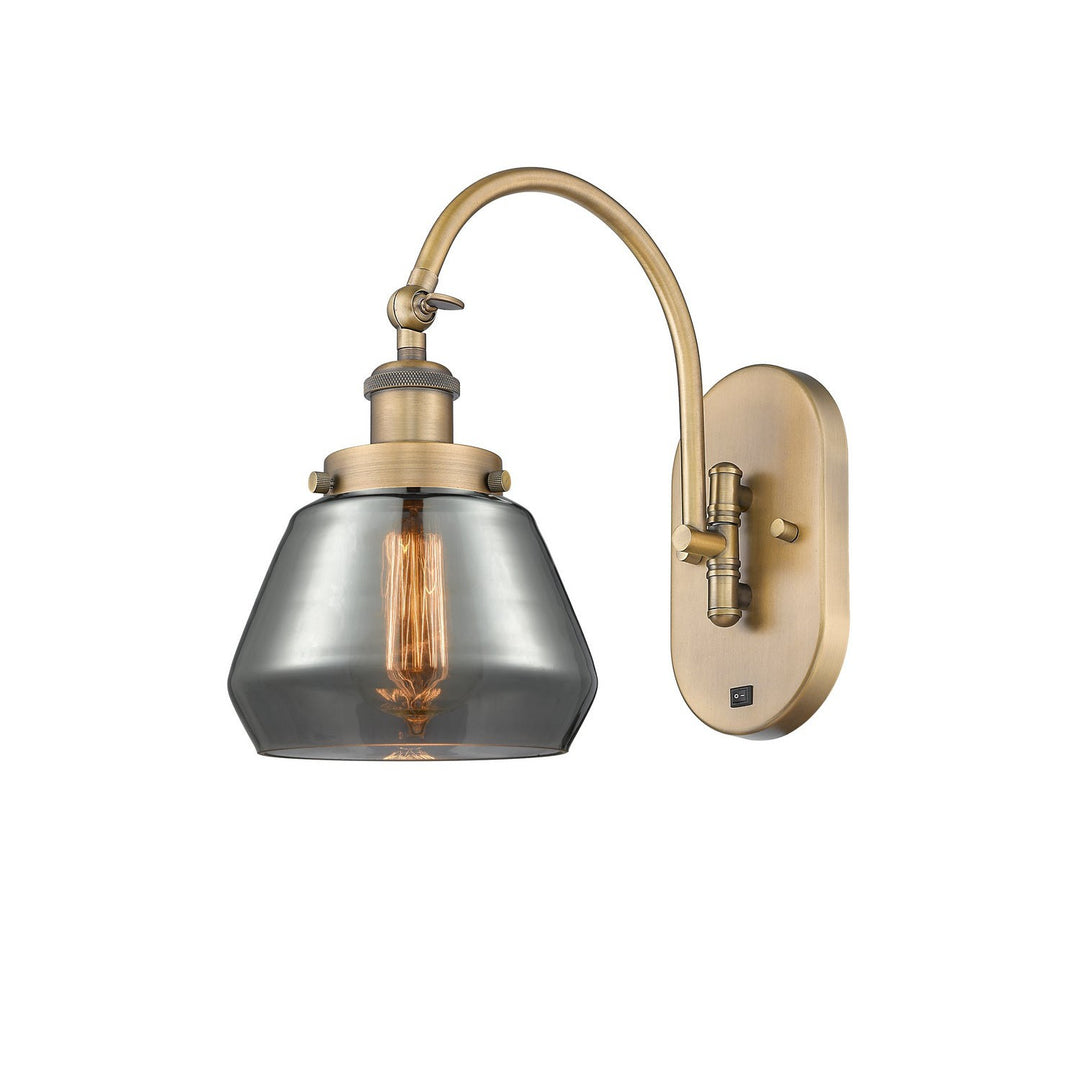 Innovations Franklin Restoration 918-1W-BB-G173 Wall Sconce Light - Brushed Brass