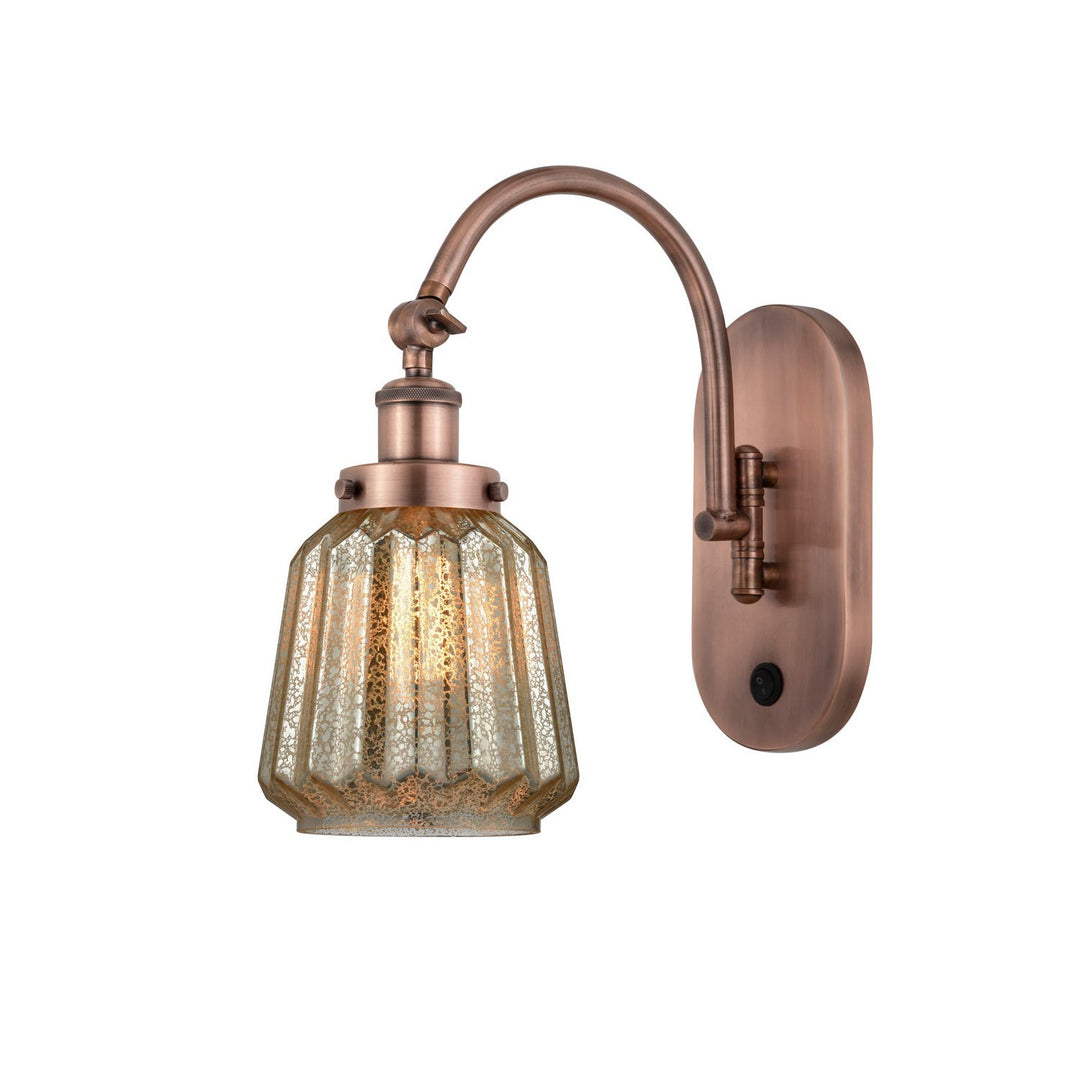 Innovations Franklin Restoration 918-1W-AC-G146-LED Wall Sconce Light - Antique Copper