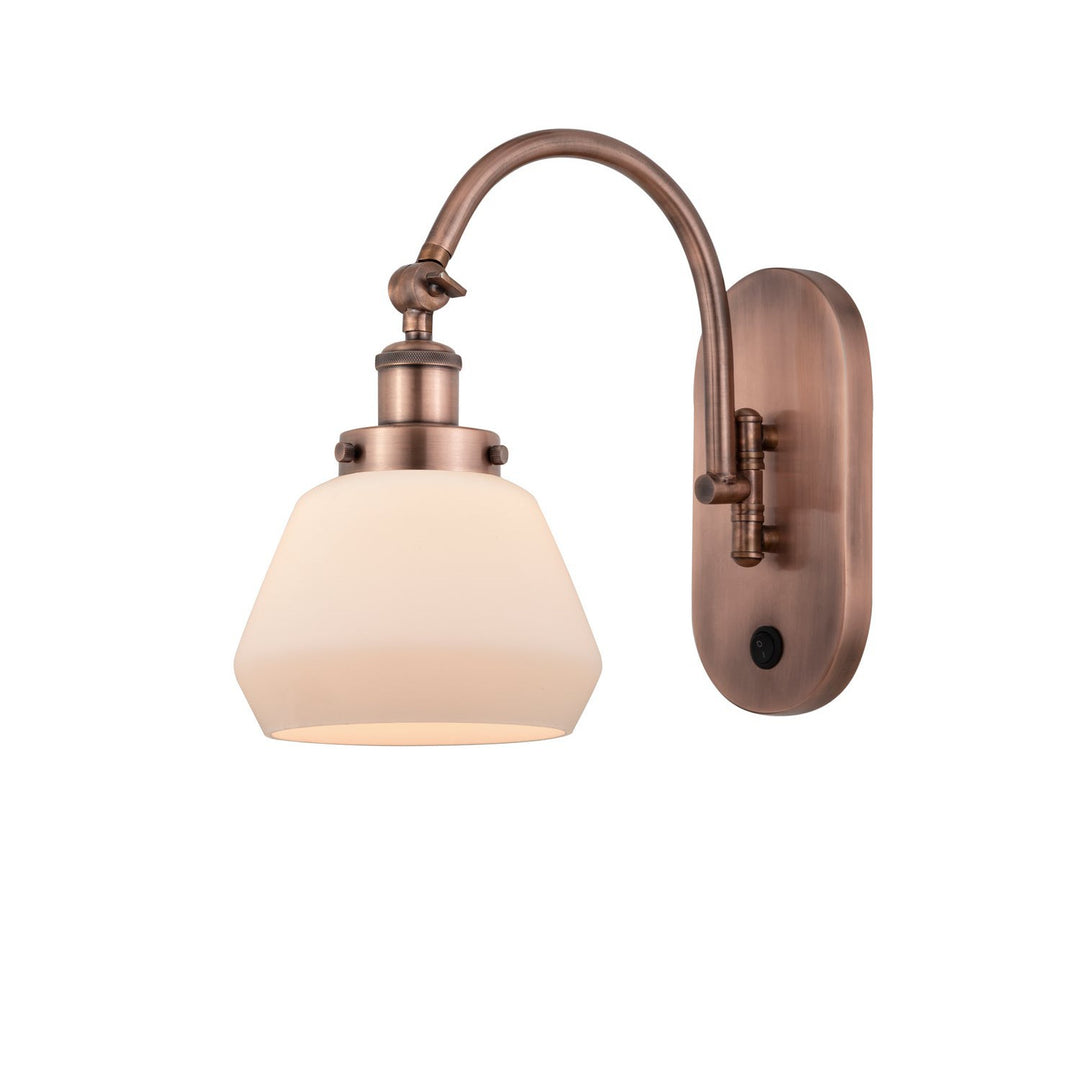 Innovations Franklin Restoration 918-1W-AC-G171-LED Wall Sconce Light - Antique Copper