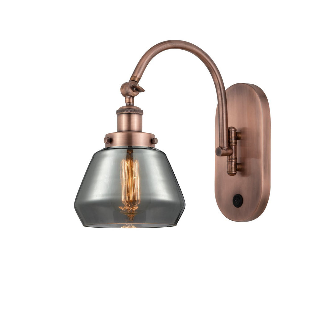 Innovations Franklin Restoration 918-1W-AC-G173-LED Wall Sconce Light - Antique Copper