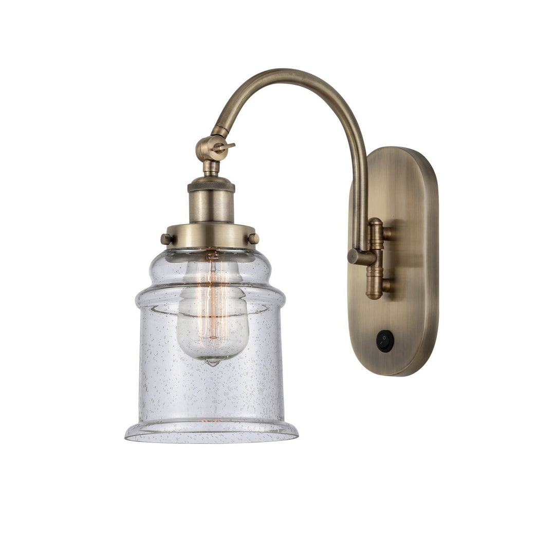 Innovations Franklin Restoration 918-1W-AB-G184-LED Wall Sconce Light - Antique Brass