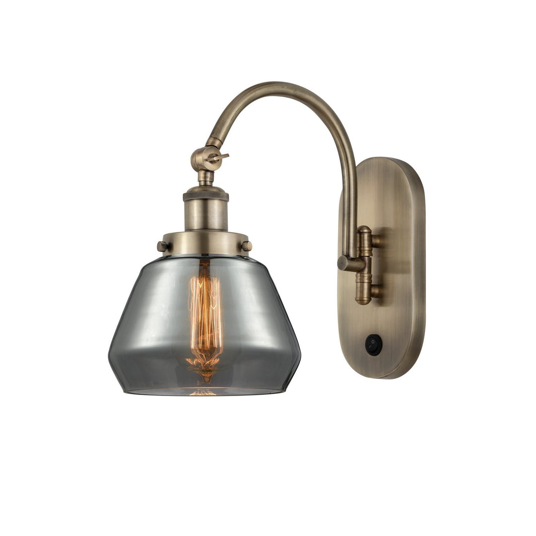 Innovations Franklin Restoration 918-1W-AB-G173 Wall Sconce Light - Antique Brass