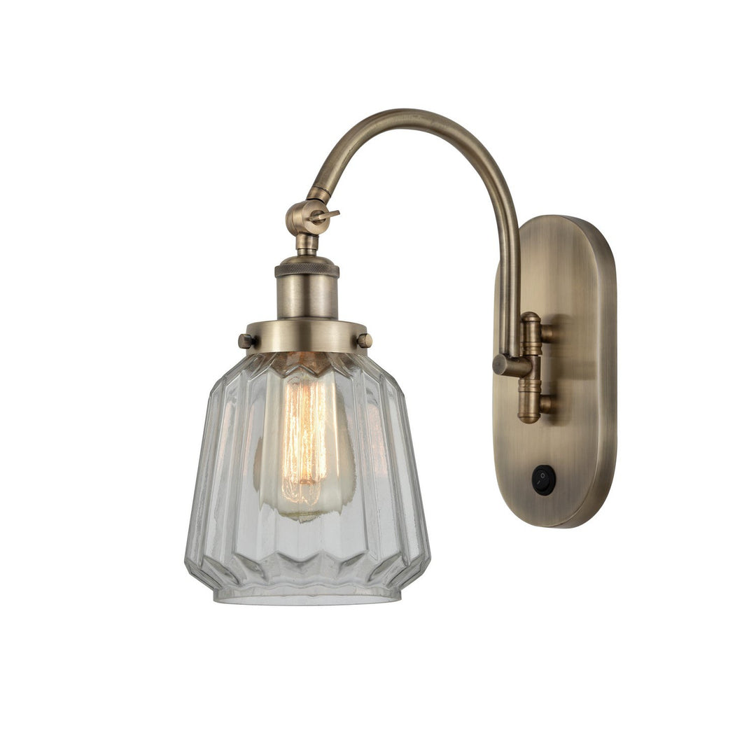 Innovations Franklin Restoration 918-1W-AB-G142-LED Wall Sconce Light - Antique Brass