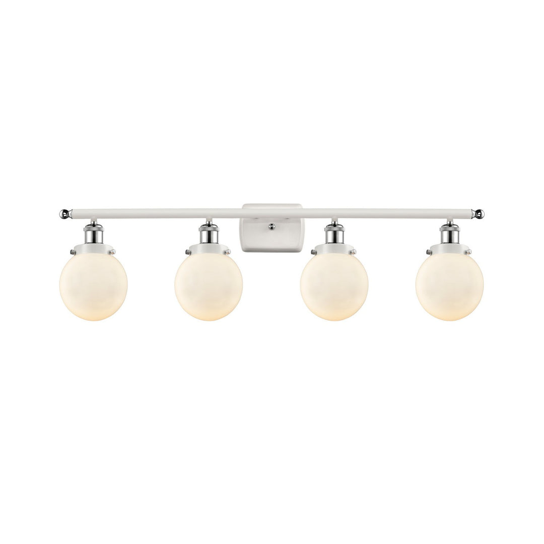 Innovations Ballston Urban 916-4W-WPC-G201-6-LED Bath Vanity Light 36 in. wide - White and Polished Chrome