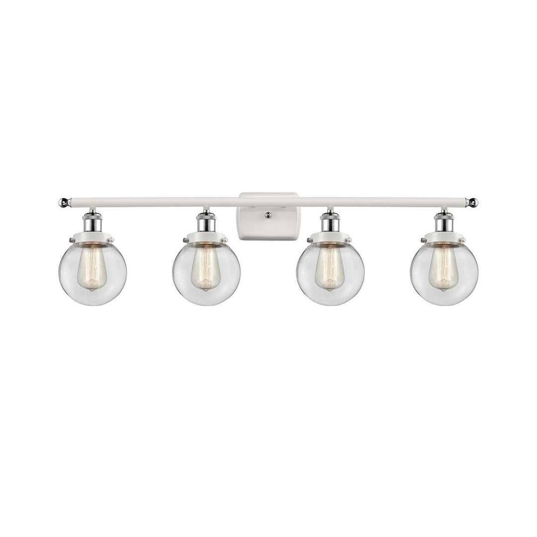 Innovations Ballston Urban 916-4W-WPC-G202-6 Bath Vanity Light 36 in. wide - White and Polished Chrome