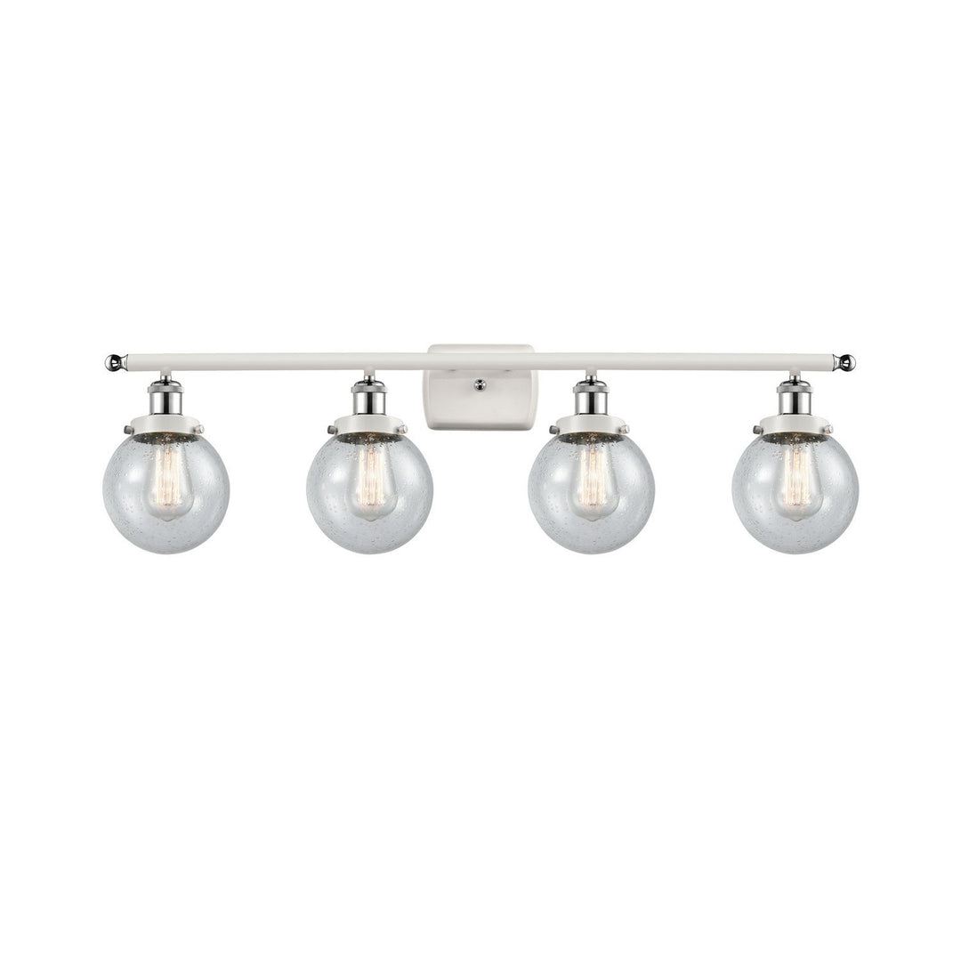 Innovations Ballston Urban 916-4W-WPC-G204-6 Bath Vanity Light 36 in. wide - White and Polished Chrome