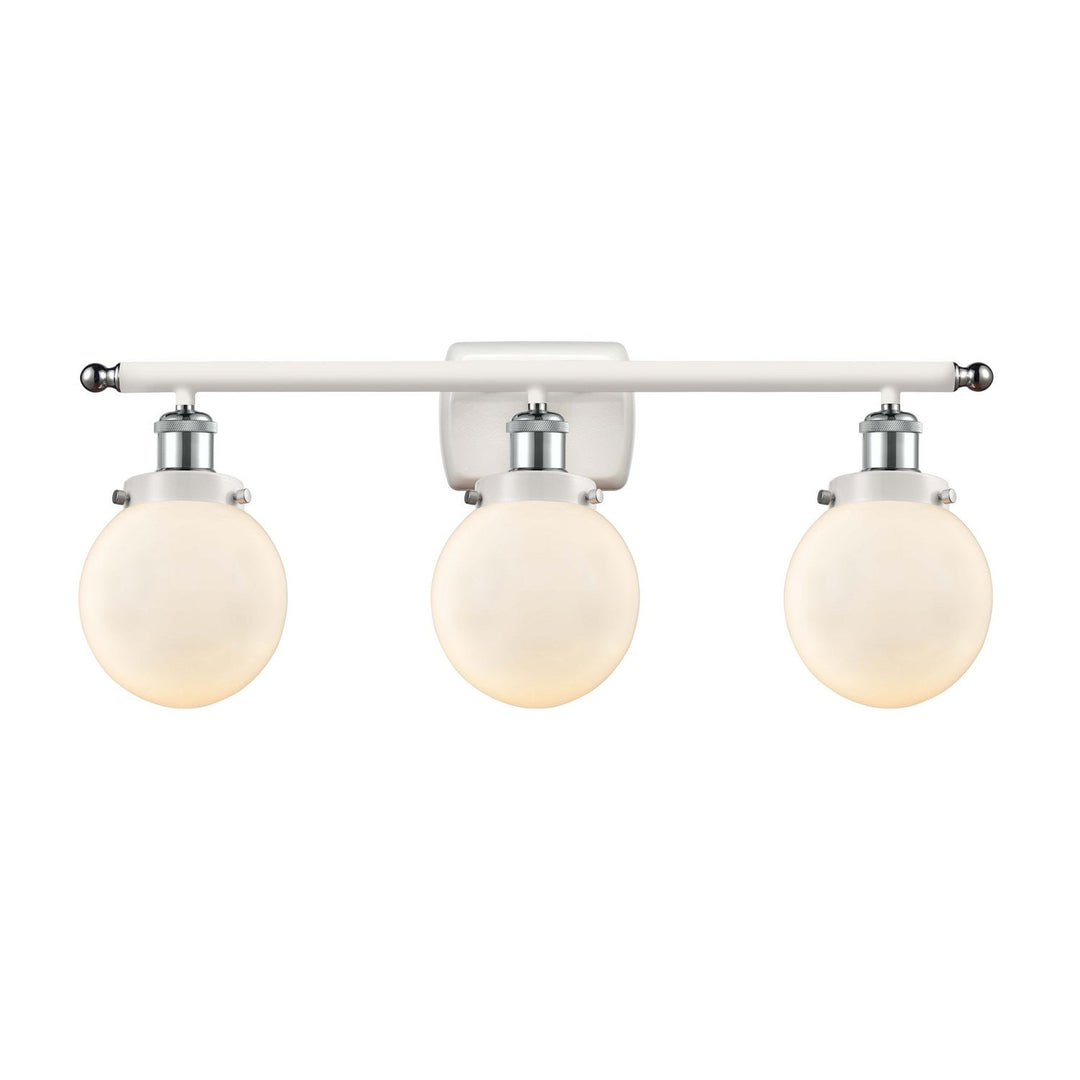 Innovations Ballston Urban 916-3W-WPC-G201-6 Bath Vanity Light 26 in. wide - White and Polished Chrome