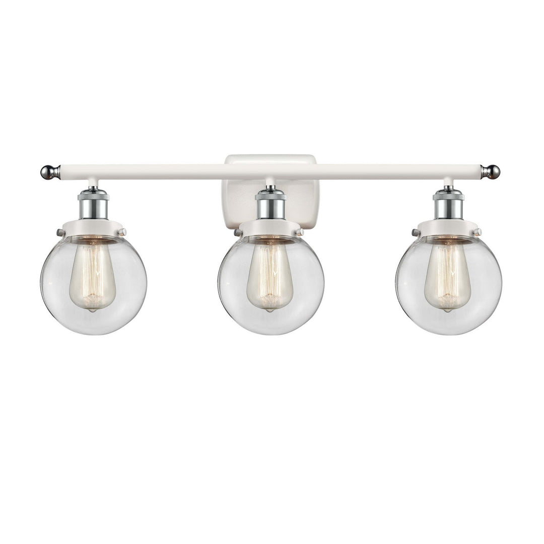 Innovations Ballston Urban 916-3W-WPC-G202-6-LED Bath Vanity Light 26 in. wide - White and Polished Chrome