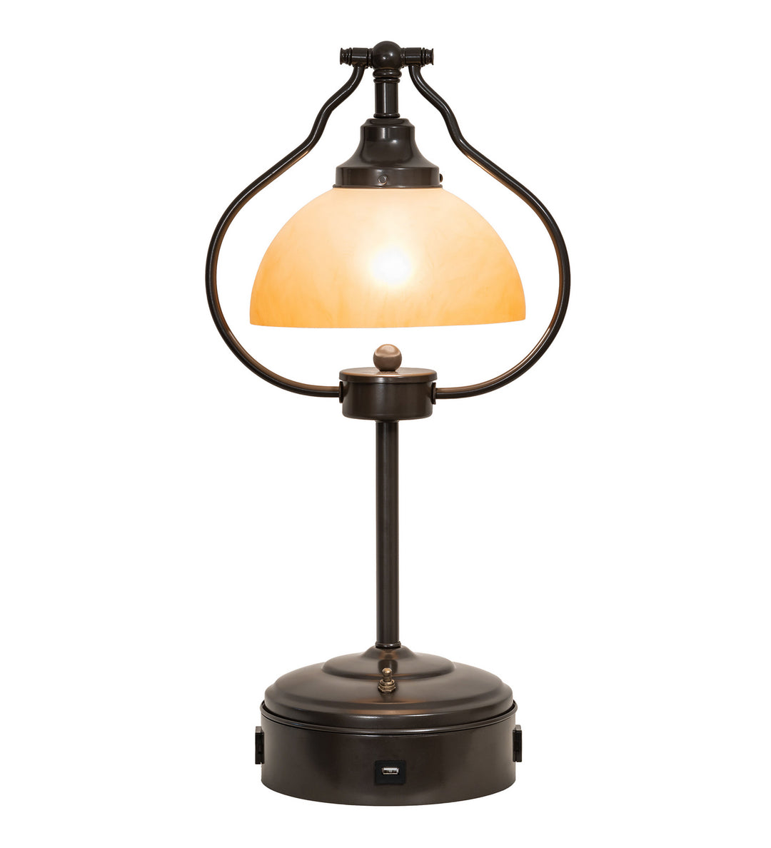 Meyda Tiffany Lighting 247040 Sedgwick One Light Table Lamp Lamp Bronze / Dark