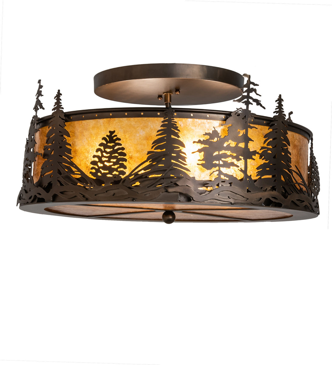 Meyda Tiffany Wildlife At Dusk 248523 Ceiling Light - Antique Copper,Burnished