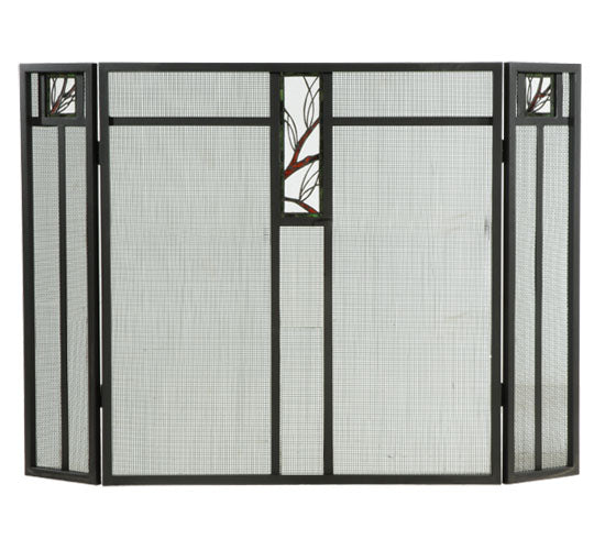 Meyda Tiffany Lighting 124965 Pine Branch Fireplace Screen Home Decor Bronze / Dark