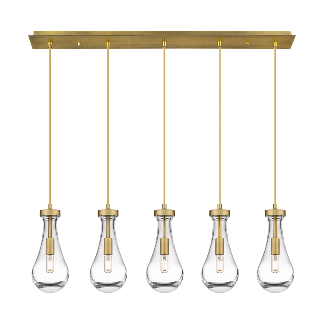 Innovations Downtown Urban 125-451-1P-BB-G451-5CL Pendant Light - Brushed Brass