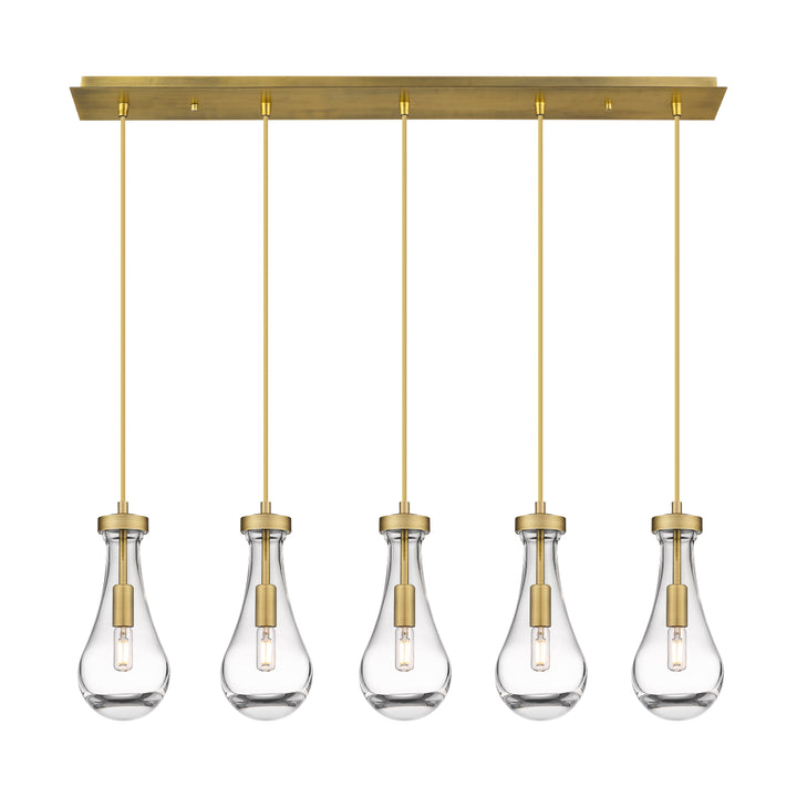 Innovations Downtown Urban 125-451-1P-BB-G451-5CL Pendant Light - Brushed Brass