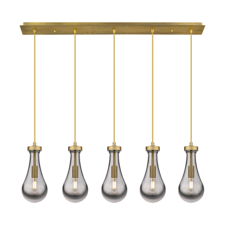 Innovations Downtown Urban 125-451-1P-BB-G451-5SM Pendant Light - Brushed Brass